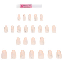 1Ensemble Faux Ongles Rose Matériel Résistant Femme