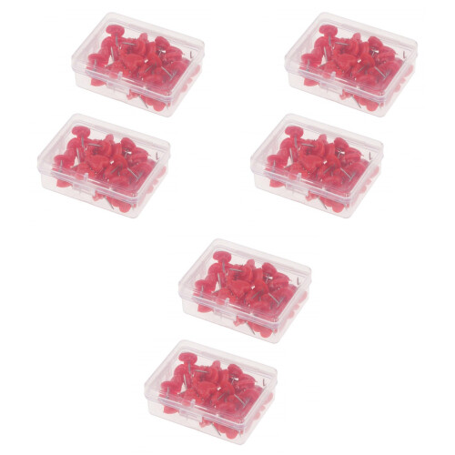 100Pièces Punaises Plastique Couleur Rouge Pour Affichage Et Notes 1