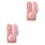 2Pièces Protection Téléphone Rose Fluffy Oreilles Résistante 3