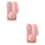 2Pièces Protection Téléphone Rose Fluffy Oreilles Résistante 6