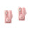 2Pièces Protection Téléphone Rose Fluffy Oreilles Résistante 4