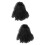 2Pièces Perruques Afro Noires Bouclées Confortables Usage 6
