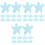 30Pièces Miniatures Étoiles De Résistantes Décor Polyvalent Bleu 2