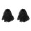 2Pièces Perruques Afro Noires Bouclées Confortables Usage 2