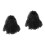 2Pièces Perruques Afro Noires Bouclées Confortables Usage 3
