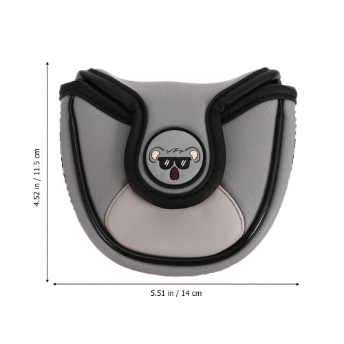 3Pièces Housses Putter Golf PU Semi-Circulaires Gris 1