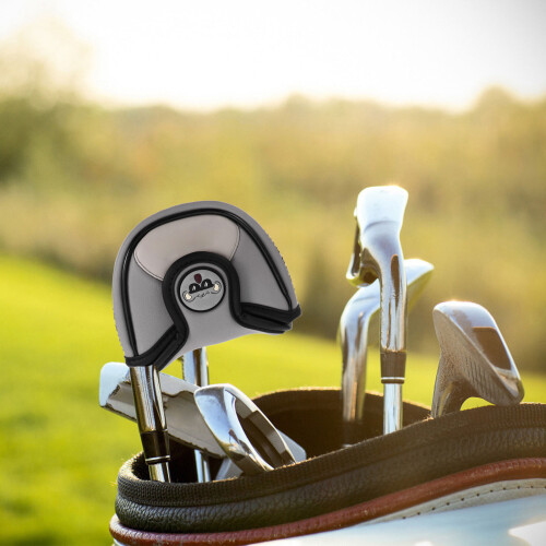 3Pièces Housses Putter Golf PU Semi-Circulaires Gris 2