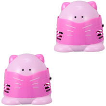 2Pièces Collecteur De Poussière Rose Portable Mini Pour Bureau