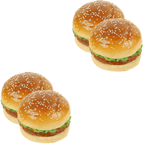 4Pièces Modèles Burger Simulation PU Coloré Pour Décor Fête 1