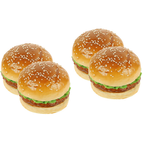 4Pièces Modèles Burger Simulation PU Coloré Pour Décor Fête 2