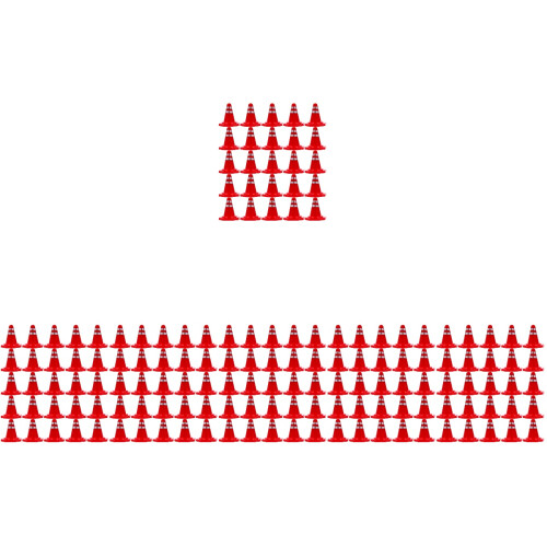 150Pièces Cônes Rouge Plastique Pour Table Sable 2