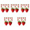 50Pièces Décoration Faux Rouge PVC Pour Table 2