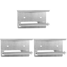 3Ensembles Porte Rouleau Papier Inox Avec Étagère