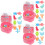 6Pièces Mini Machine Griffe Enfant Rose Jouet Main-Œil 5