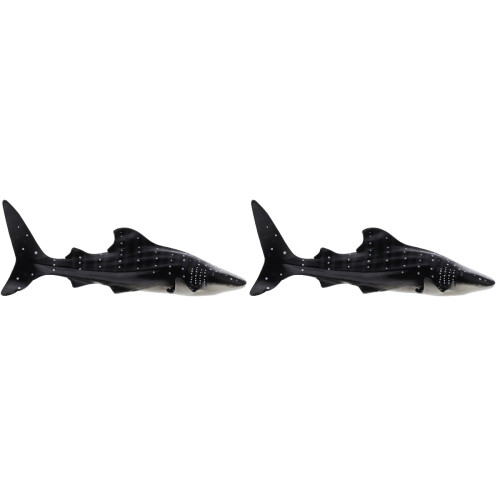 2Pièces Jouets Figurines Requin Noir Jeu Éducatif Enfant