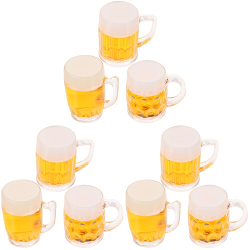 9Pièces Petits Mugs Plastique Couleurs Diverses Charms Créatifs