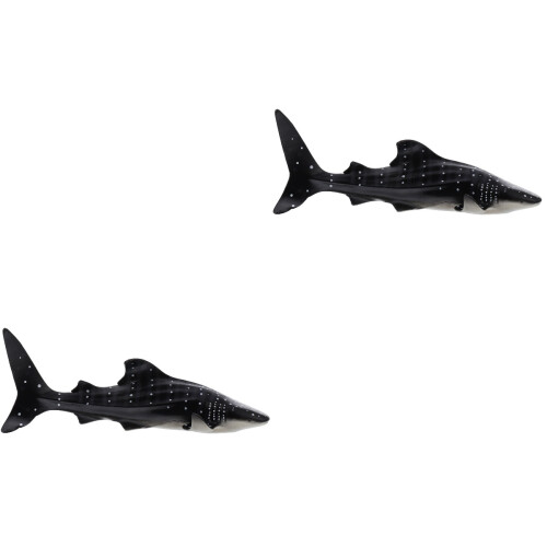 2Pièces Jouets Figurines Requin Noir Jeu Éducatif Enfant 2