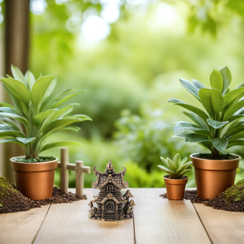 Mini Pagode En Laiton Décor Zen Pour 2
