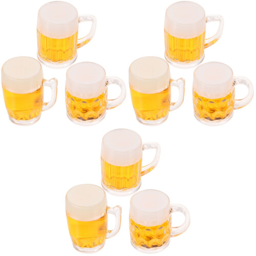 9Pièces Petits Mugs Plastique Couleurs Diverses Charms Créatifs 1