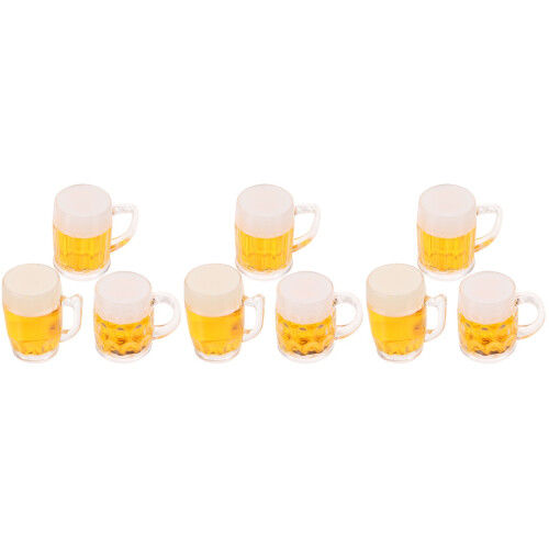 9Pièces Petits Mugs Plastique Couleurs Diverses Charms Créatifs 2