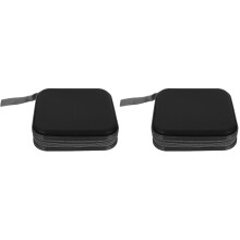 2St Cd Zipper Case Zwart Met Grote Capaciteit Voor Auto En Huishouden