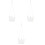 3Ensembles Cache-Pots Suspendus Blancs Pour Jardin Durable 3