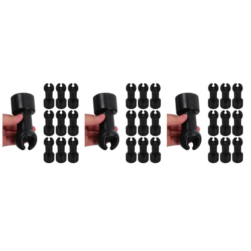 30Pièces Protections Poteaux Trampoline Noir Résistantes 1