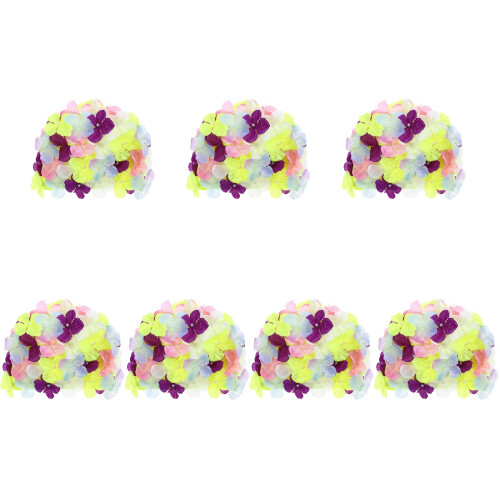7Pièces Bonnet De Bain Elastique À Multi Couleurs 1