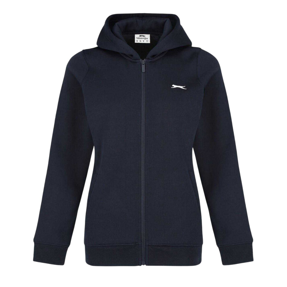 Slazenger (18 Uk, Navy) Womens/Ladies Logo Fitted Full Zip Hoodie Blue,Multicoloured