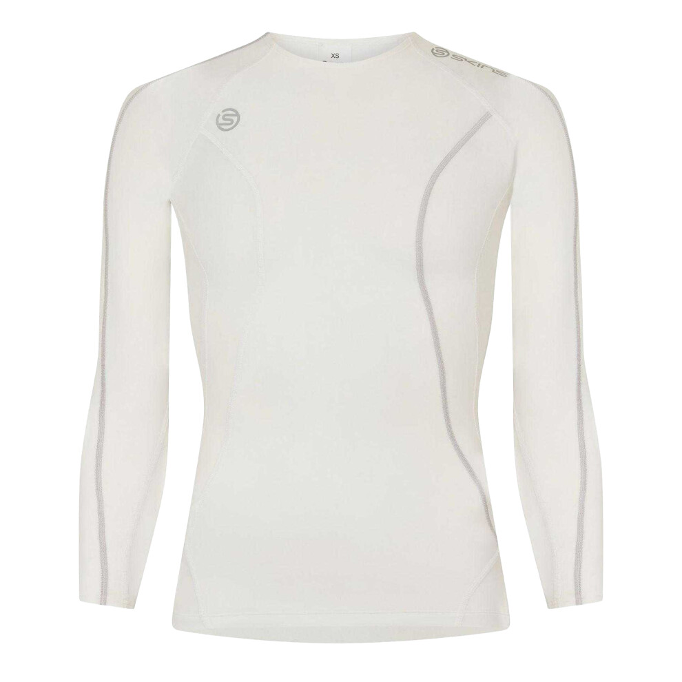 Skins (Xs, White) Mens Compression Workout Base Layer Top