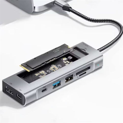 USB Hub with Disk Storage Function M.2  NVME SSD Enclosure Type C to -Compatible Docking Station 1