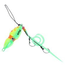 60g Gourd Slider Jig Saltwater Jigging Lure Slow Jig with Skirt Lure Luminous Fishing Bait-Snapper Grouper Green