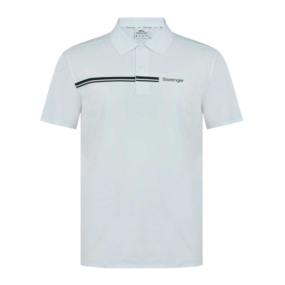 Slazenger (Xl, White) Mens Polyester Golf Polo Shirt