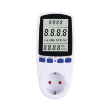220V Digital LCD Power Meter Wattmeter Socket Wattage Kwh Measuring Outlet 7 Display Models EU Plug