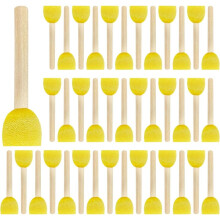 40Pcs Foam Paint Brushes Sponge Paint Brush Round Sponge Foam Brush with Wooden Handle Painting Tools for Kids Painting