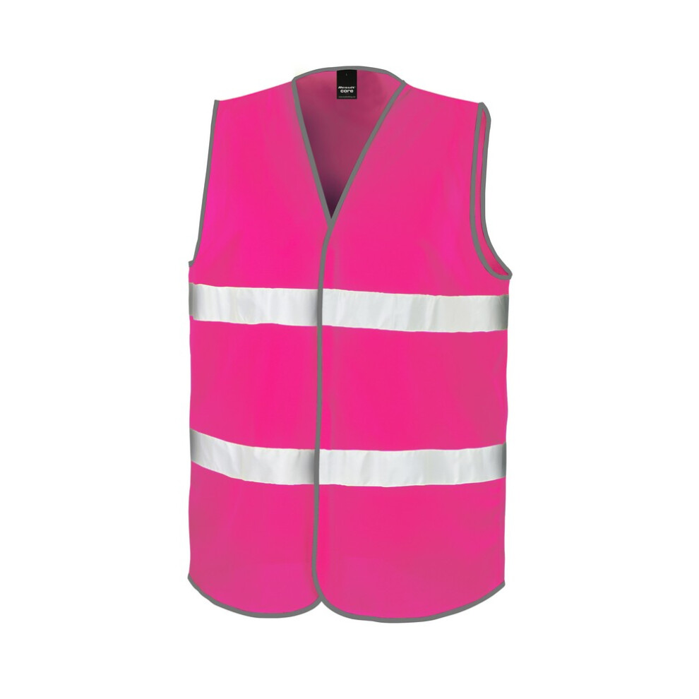 Result (Lxl, Fluorescent Pink) Core Adult Unisex Motorist Hi-Vis Safety Vest