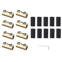 Non Pressurized Brass Terminal Block with Heat Shrink Tubing 80A 1 in 1 Out High Power Splitter Quick Wire Connector