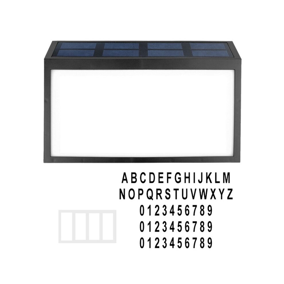 Solar Doorplate Light Outdoor Waterproof Led Digital Wall Mounted Address Number Plate Light 4712085008678