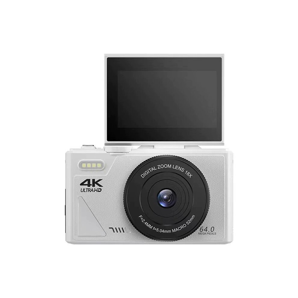 64Mp Digital Camera 3.0In Flip Screen 18X Digital Zoom 4K Vintage Vlog Wifi Video Recorder Camera Ccd Camera For Student 4712295071387