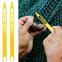 5 Pcs 2# Yellow Plastic Fishing Net Repair Netting Needle Shuttles