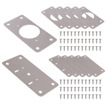 12-Pack Hinge Repair Kit - Cabinet Door Hinge Repair Plate Hinge Fixing Plate for Kitchen Cupboard Door Locker Cabinet