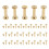 30Pack Brass Chicago Screws, 15x8mm Flat  Screw Back Binding Post Nail Stud Rivets Fastener for DIY 1