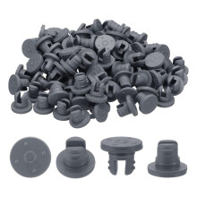 7.5 mm/0.3 Inch Vials Rubber Stoppers, 200 Pcs Two Legs Butyl Rubber Bottle Stopper Self-Healing Injection Seal