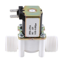 Dc12V N/C Normally Closed Water Solenoid Valve G1/2-Inch Plastic Electrical Solenoid Valve for Water Dispenser
