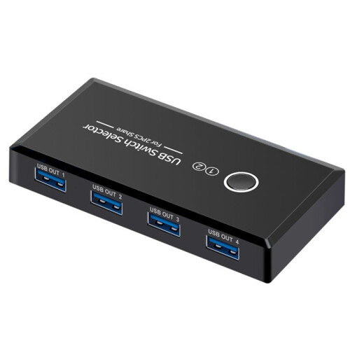2 Inputs 4 Outputs USB  Adapter USB Shared Switcher for PC Laptop Keyboard Mouse Printer USB  Controller 3.0 1