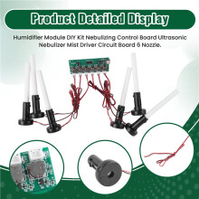 Humidifier Module DIY Kit Nebulizing Control Board Ultrasonic Nebulizer Mist Driver Circuit Board 6 Nozzle
