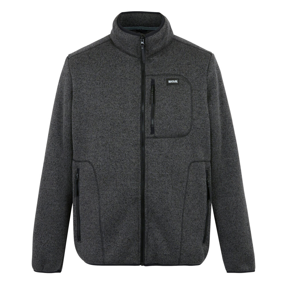 Regatta (3Xl, ) Mens Barlee Marl Full Zip Fleece Jacket Black