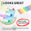 7400 Sheets Transparent Sticky Notes Self-Adhesive BookMarker Annotation Reading Book Clear Tab Posted It 6