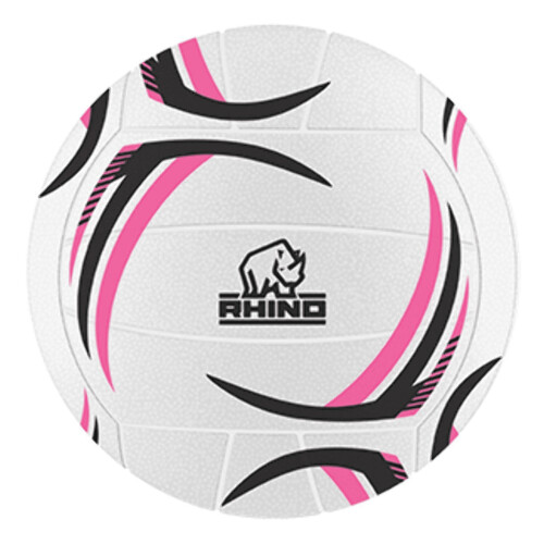 (4, White/Pink/Black) Rhino Thunder Netball