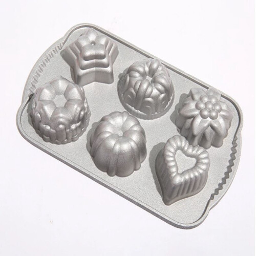 Charms Cast Pan,6 Different Shapes, Charming Combination,Diy Cake Pan,Pan,Silver 2
